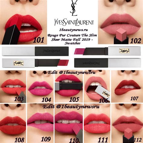 ysl rouge pur couture slim sheer matte 101